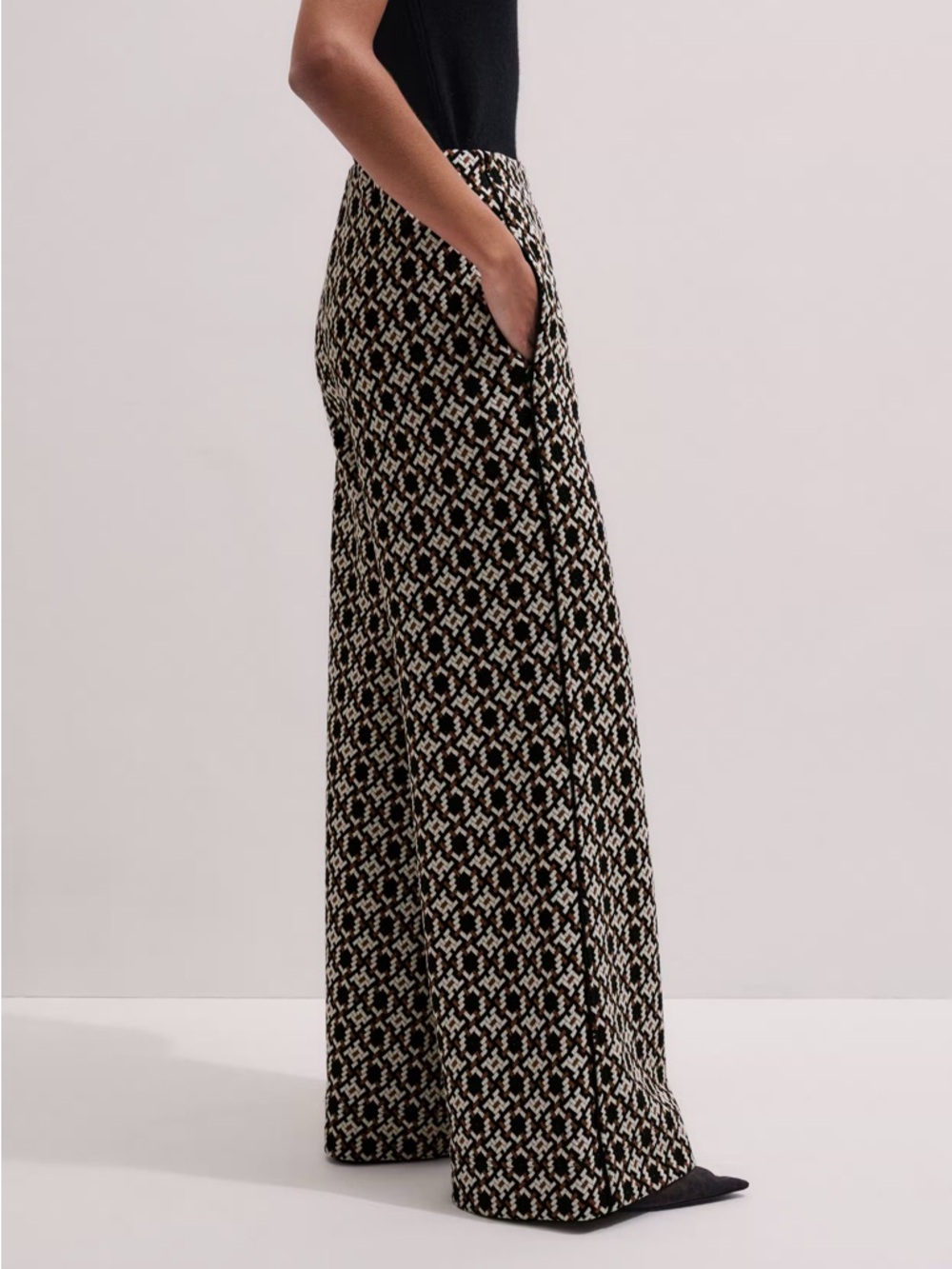 ME + EM Graphic Jacquard Wide Leg Trouser - Picture 6 of 11